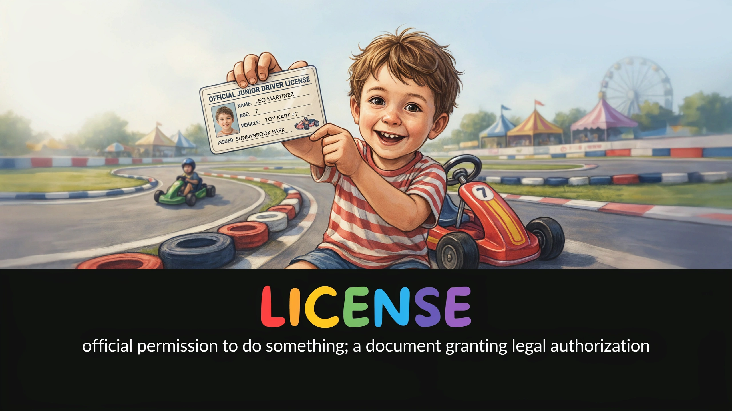 English Illustration for license